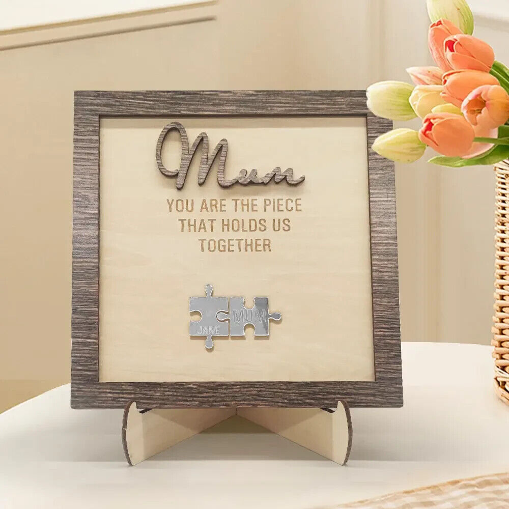 Personalised Puzzle Name Mum You Are the Piece that Holds Us Together Silver