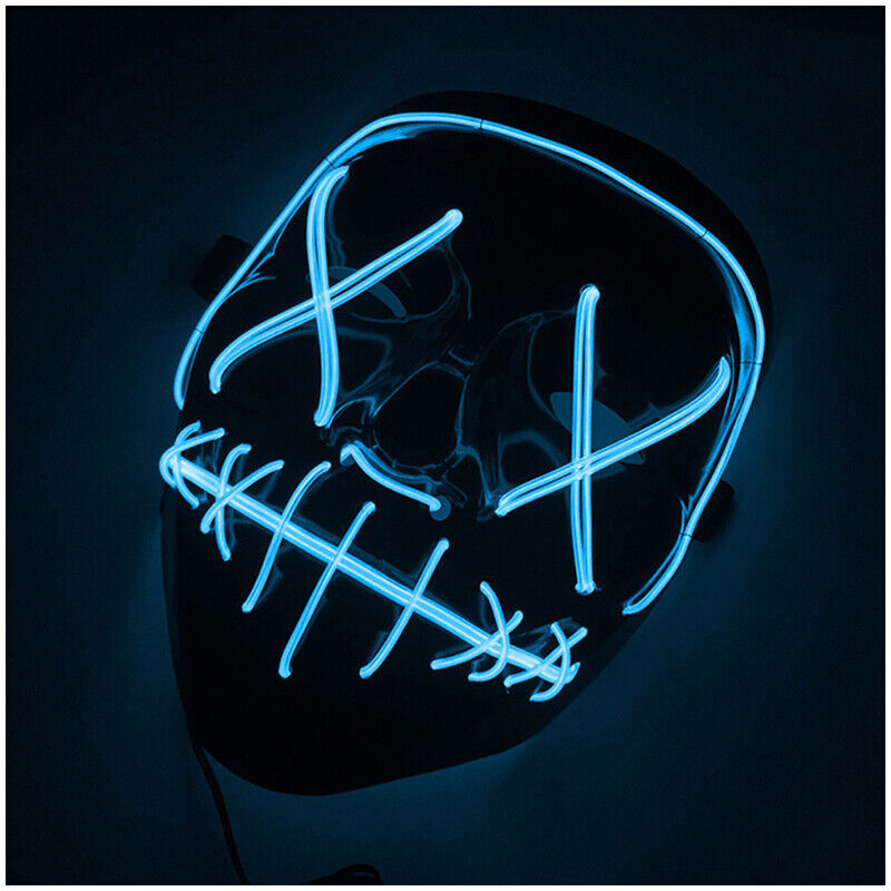 Light Up Purge Horror Full Mask Led Mask Halloween Fancy Dress Scary Costume
