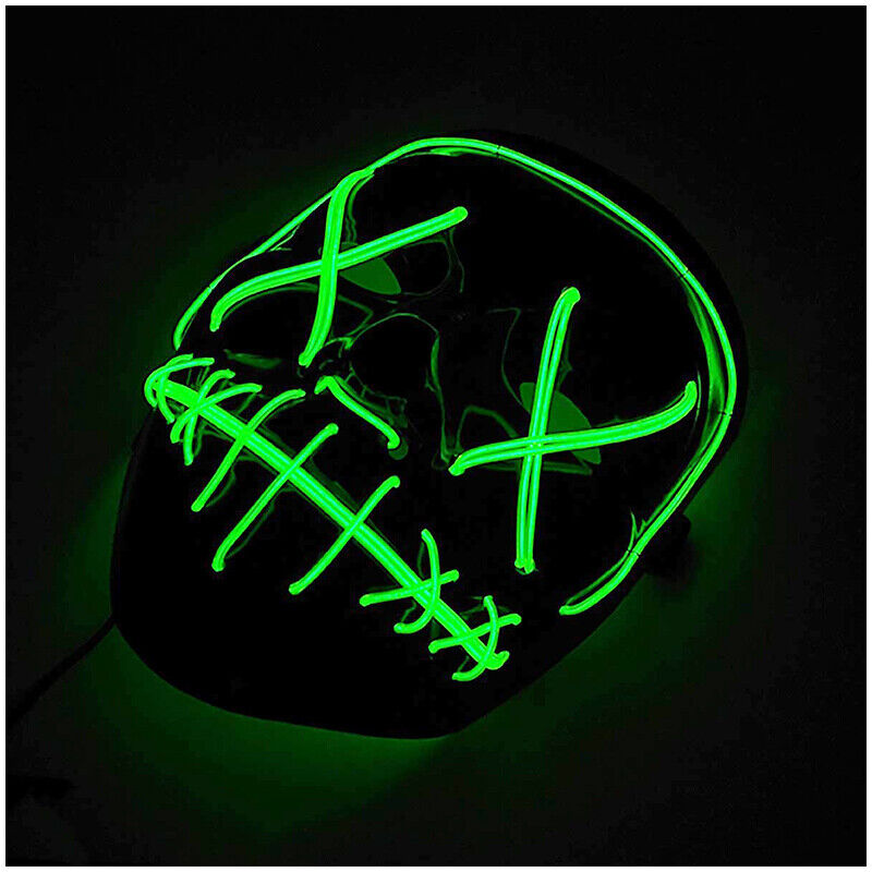 Light Up Purge Horror Full Mask Led Mask Halloween Fancy Dress Scary Costume