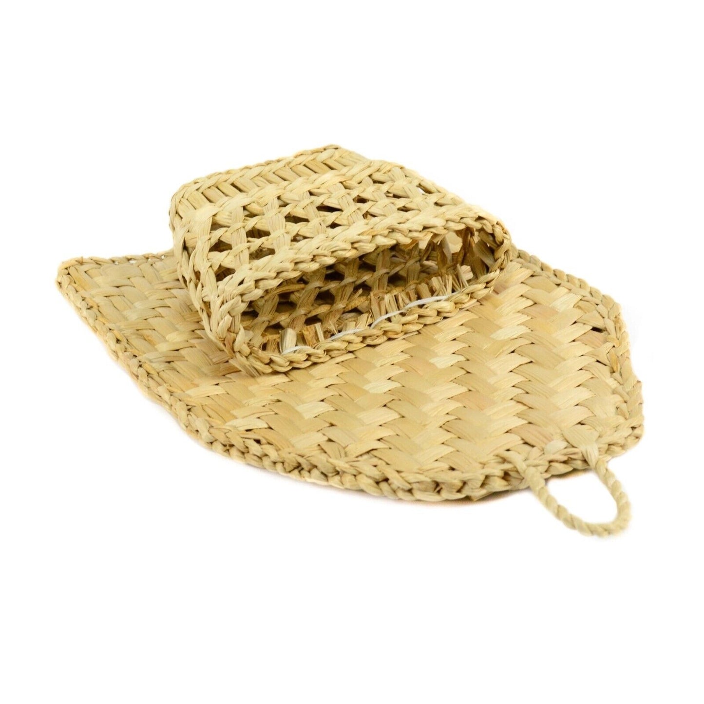 3 Tier Woven Handmade Hanging Hooks Organiser Storage Pocket Wardrobe Basket