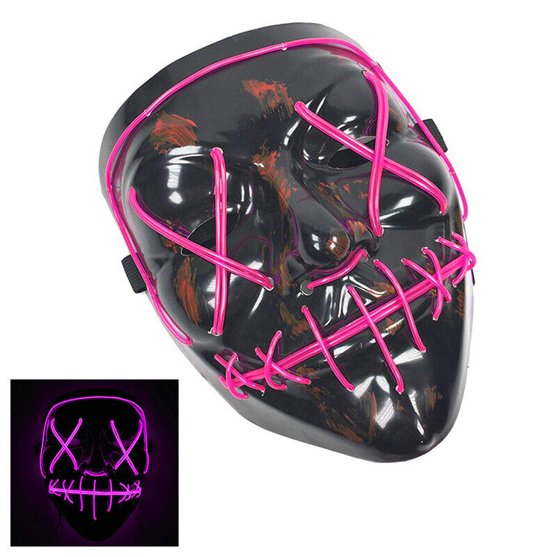 Light Up Purge Horror Full Mask Led Mask Halloween Fancy Dress Scary Costume