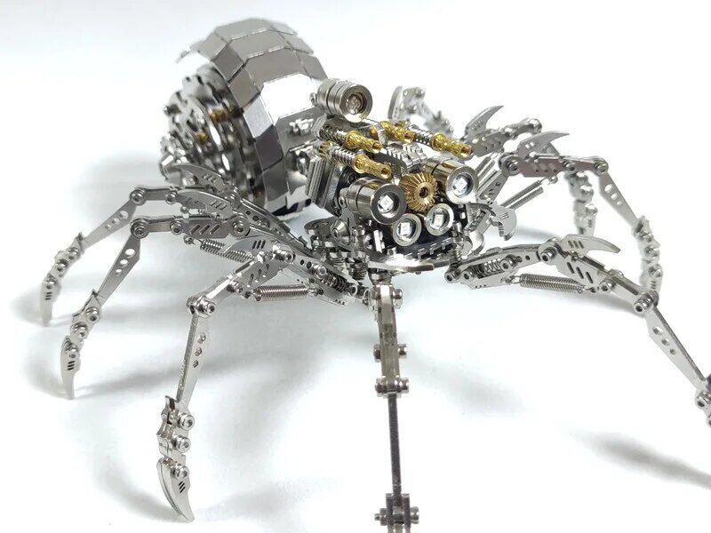 3D Metal Model Kits Spider Light Up Adult Punk Steampunk Mechanical Building Kit