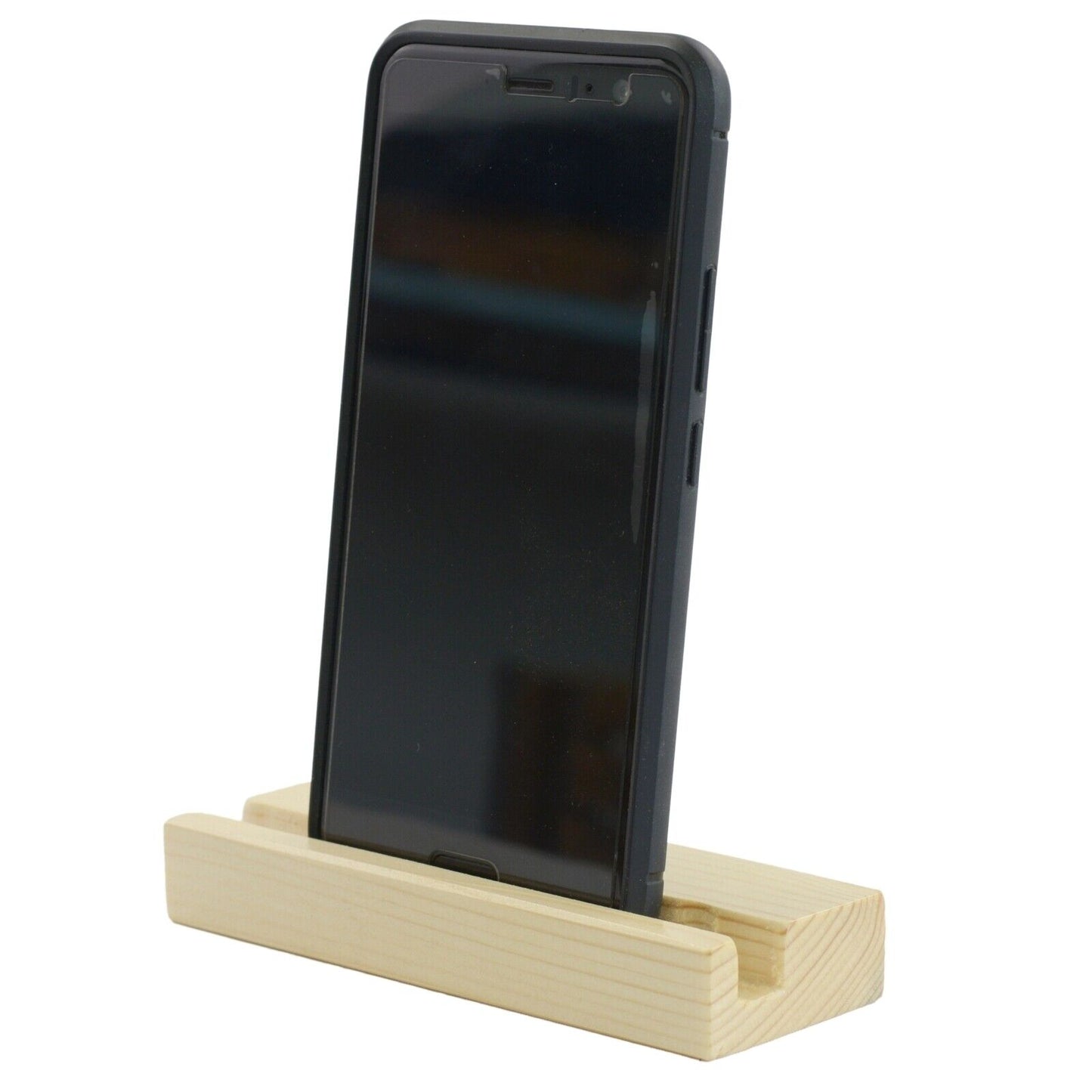 Universal Lazy Desk Stand Mobile Phone Tablet Holder Portable Natural Wooden