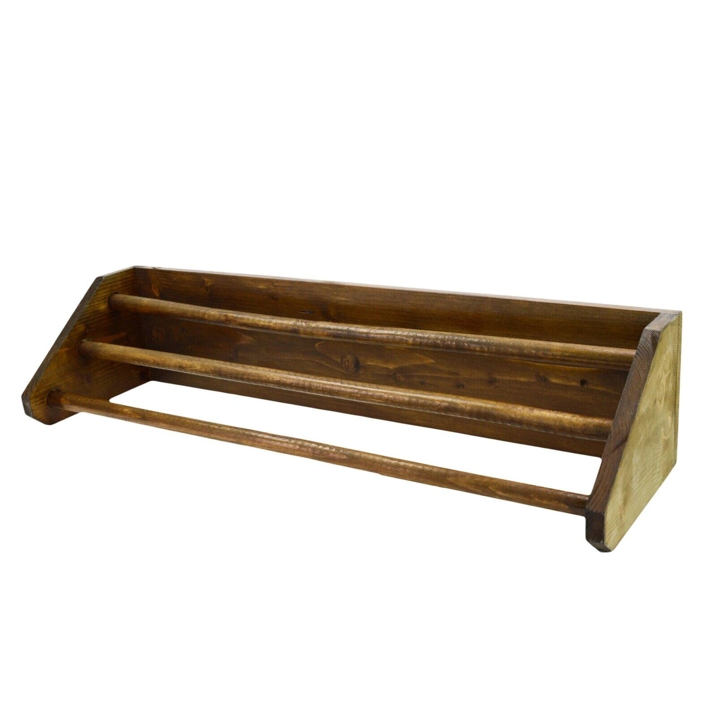 Large 3 Tier Bathroom Towel Rail, Bathroom Wooden Towel Rack Handmade Storage