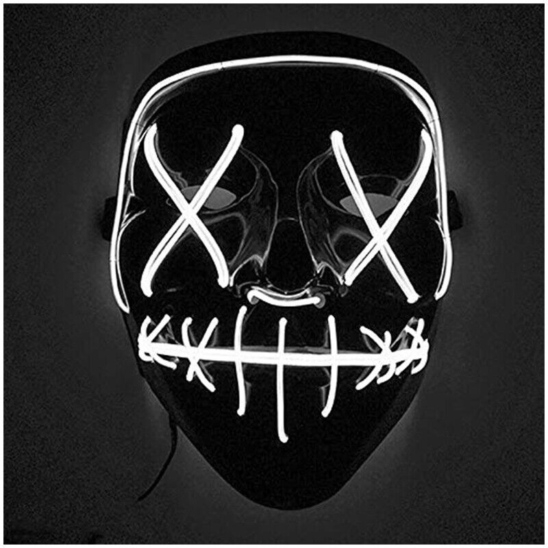 Light Up Purge Horror Full Mask Led Mask Halloween Fancy Dress Scary Costume