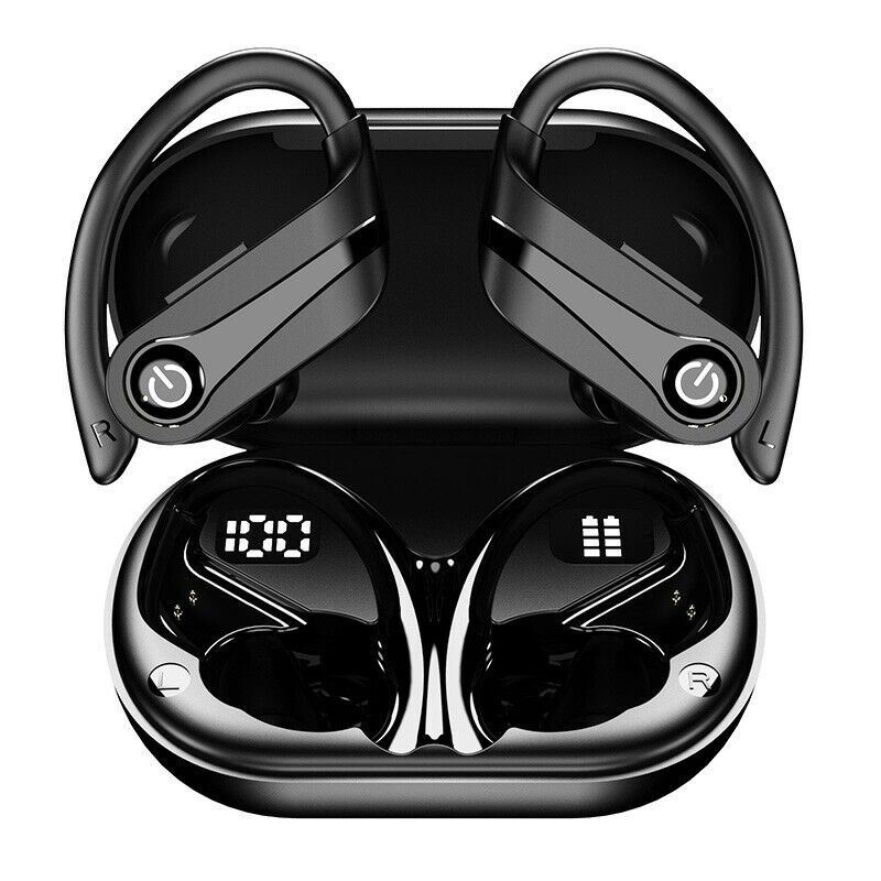Q63-3 TWS Bluetooth 5.3 Digital Display Touch Ear Hook Earphone 3 Choice Colour