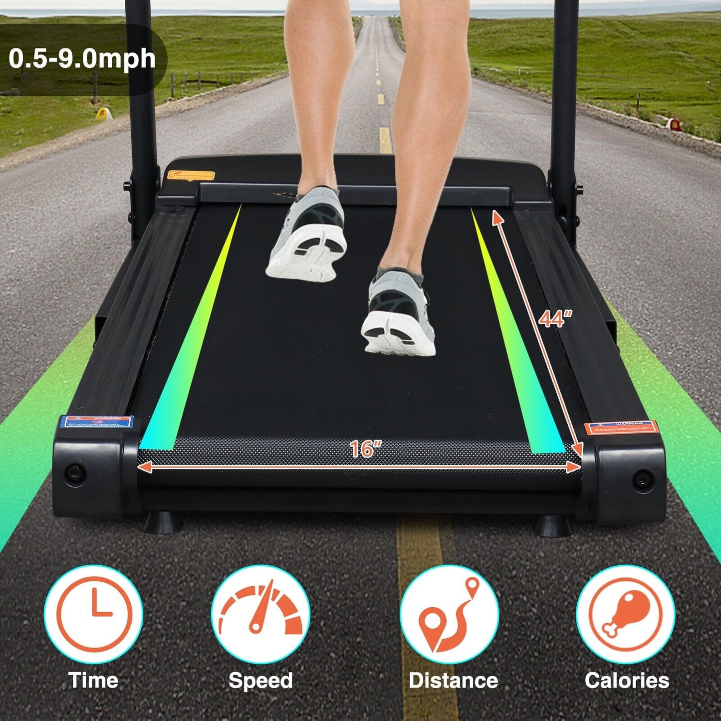 Treadmill Running Adjustable Electric Bluetooth Speakers Folding Machine