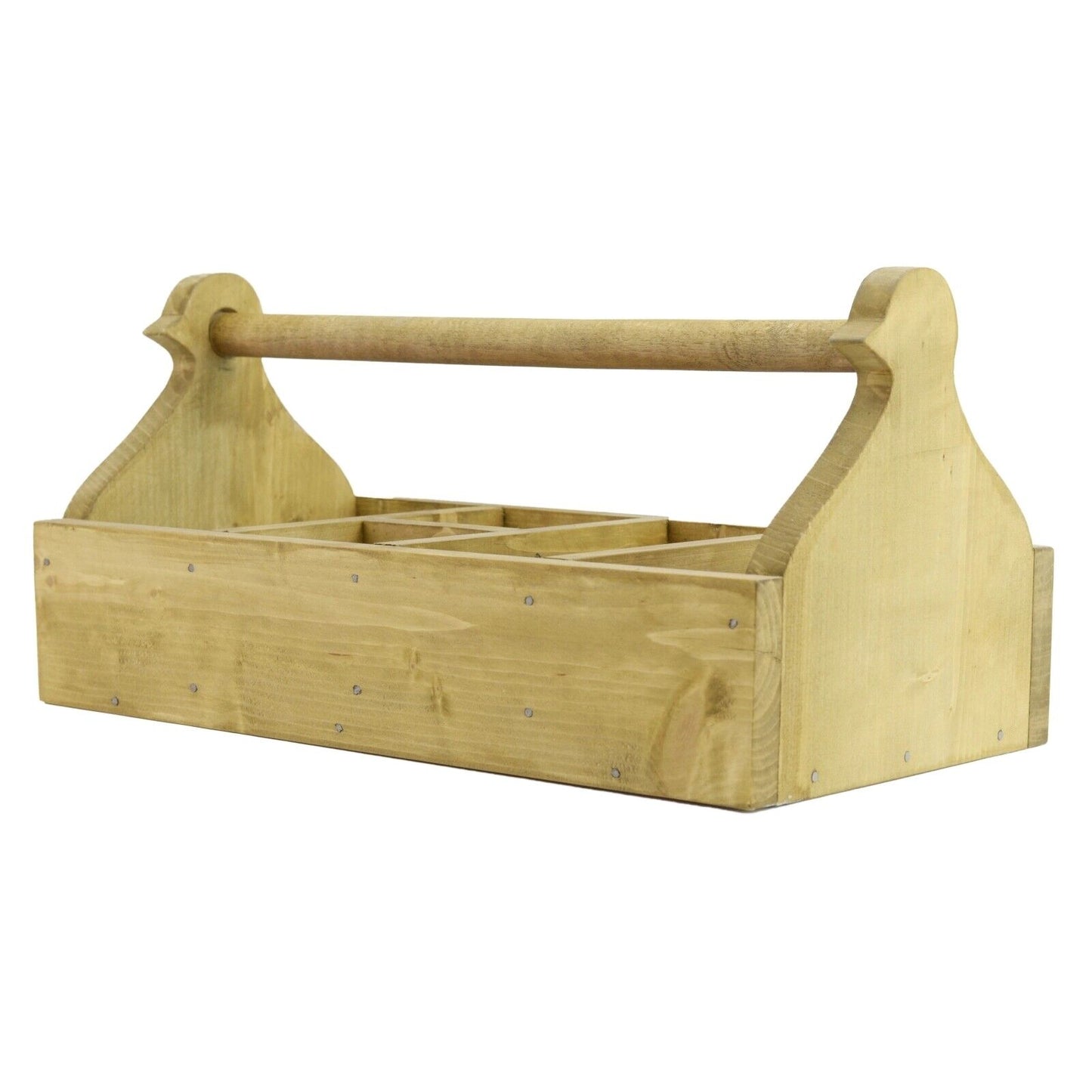 Handmade Wooden Caddy Carrier For Fresh Eggs Bottles T Bags Multipurpose Rustic