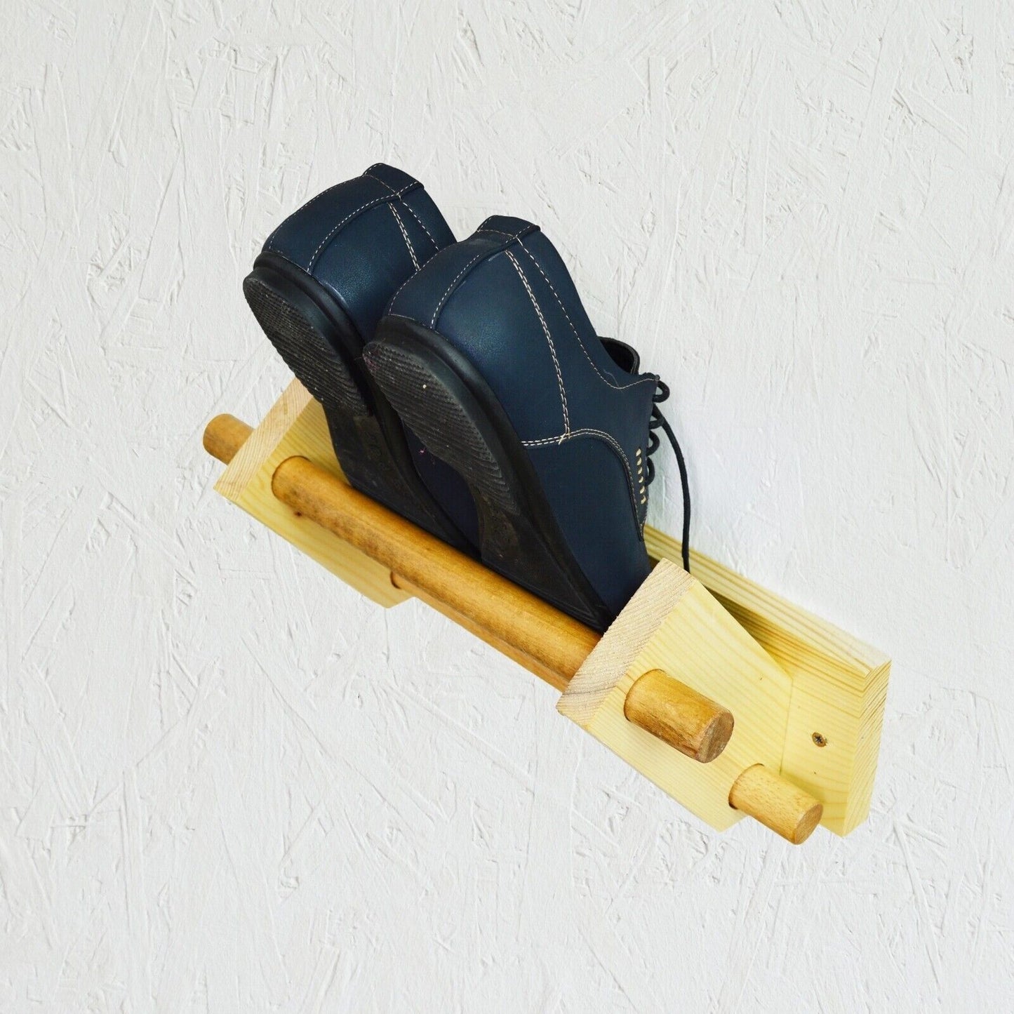 Large Wooden Towel Rail Wall mounted Shoe Rack Bathroom Multipurpose Holder