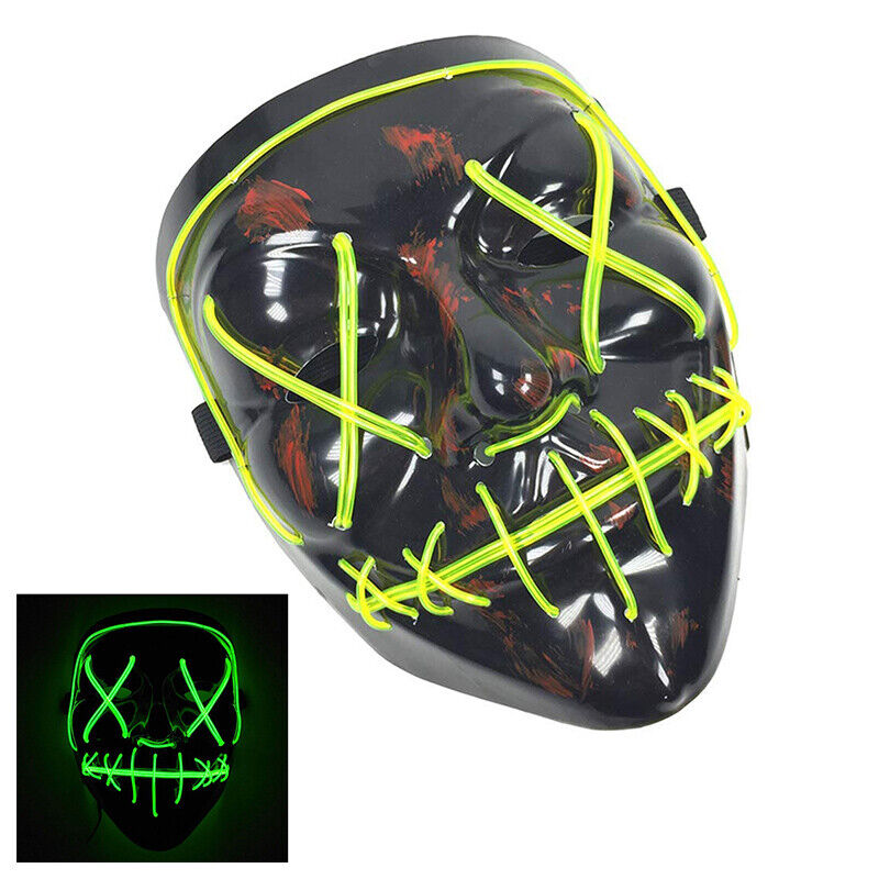 Light Up Purge Horror Full Mask Led Mask Halloween Fancy Dress Scary Costume
