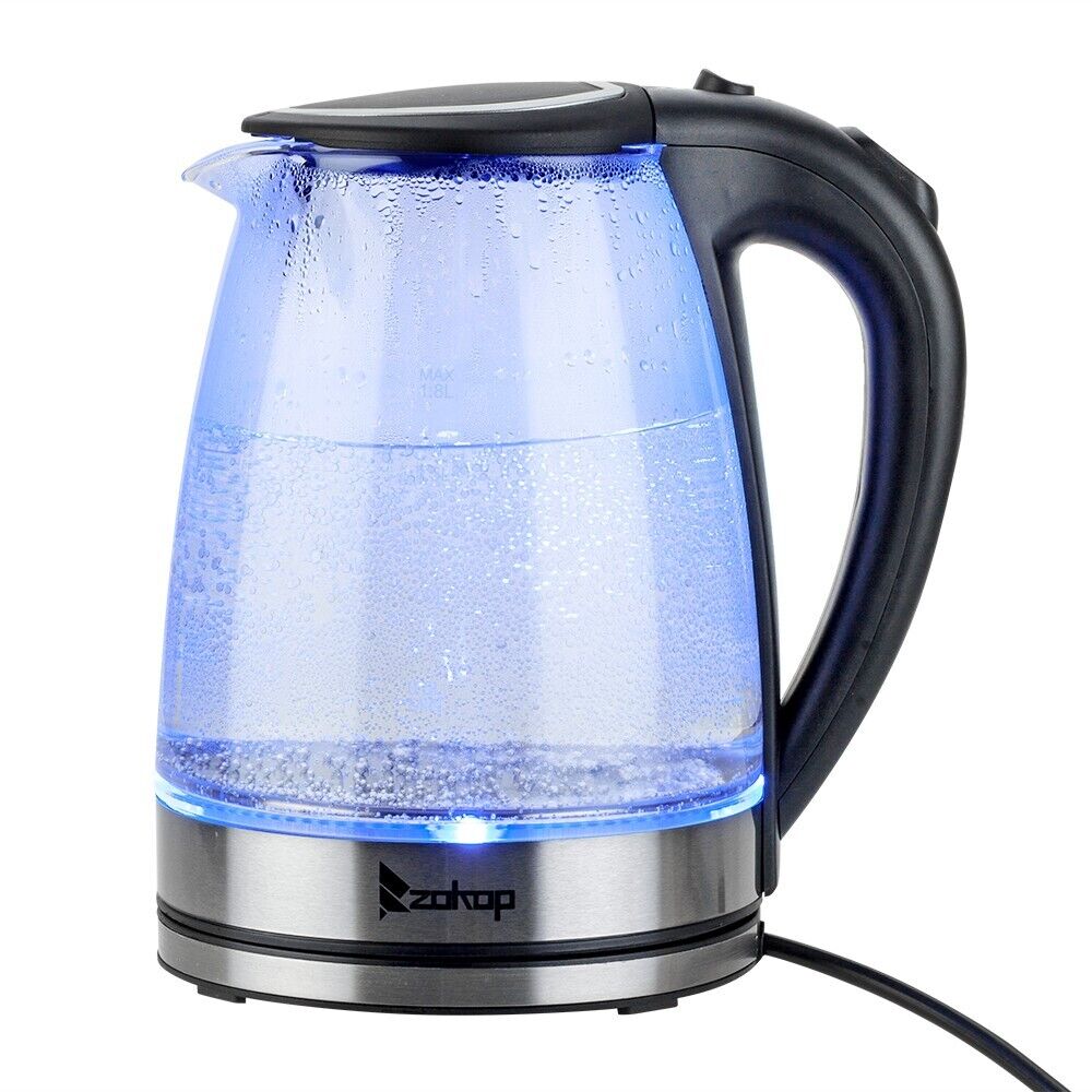 HD-1857-A 220V 2000W 1.8L Electric Glass Kettle UK Plug