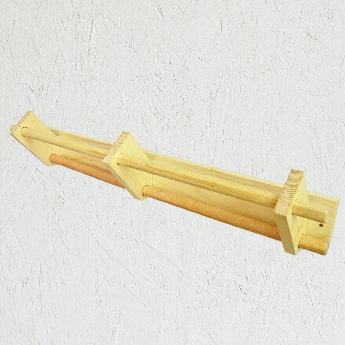Large Wooden Towel Rail Wall mounted Shoe Rack Bathroom Multipurpose Holder