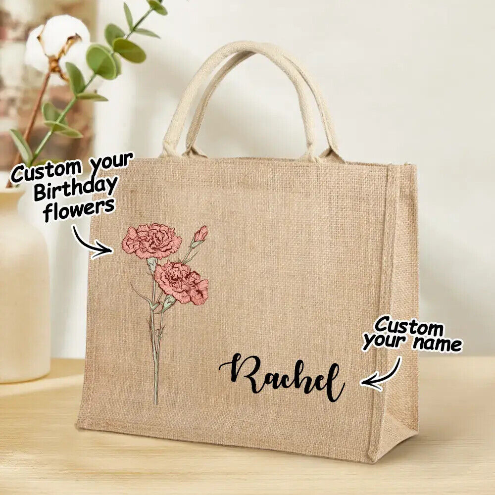 Shopping Shoulder Reusable Tote Custom Name Beach Summer Bag Gifts For Her