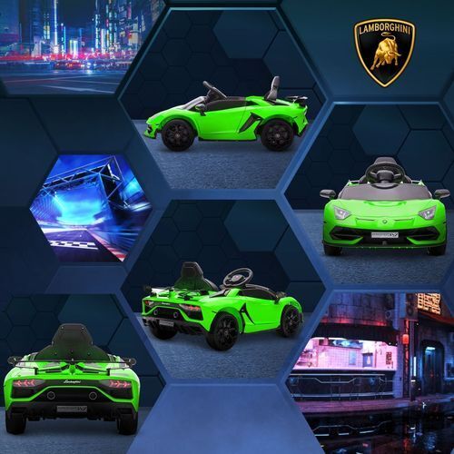 Lamborghini Veneno Licensed Electric Ride-on Car w/ Remote- Gree /Yellow/ Red