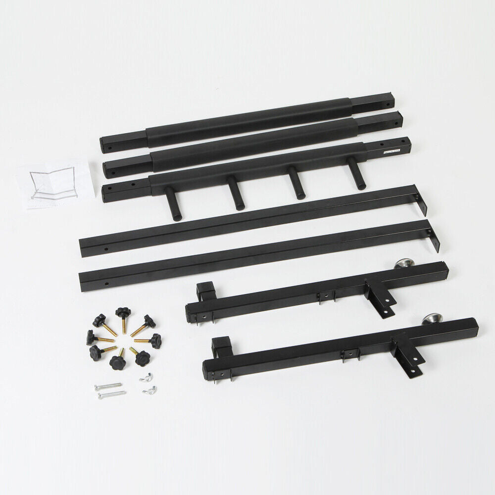 Black Folding Multi Guitar Rack Stand Padded Electric Acoustic Bass Holder New