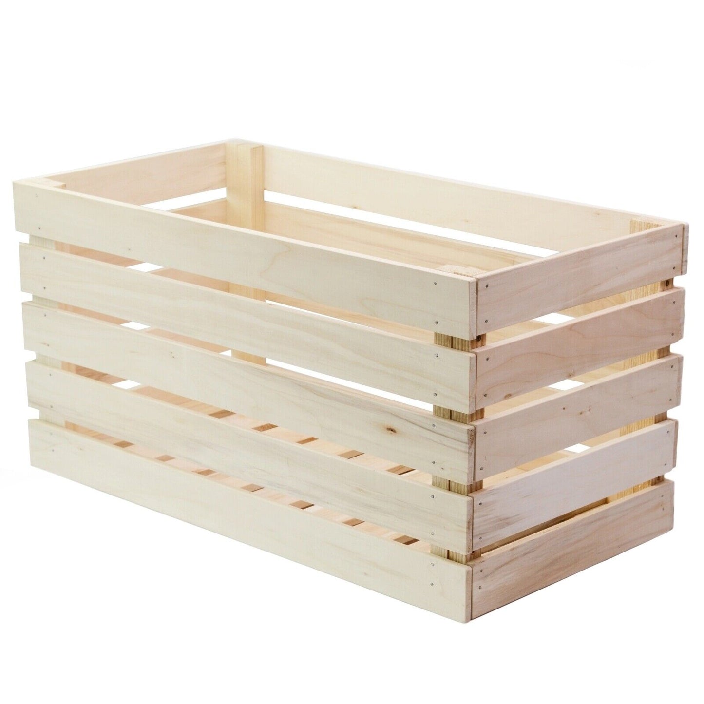 LARGE STRONG VINTAGE WOODEN APPLE BOX STORAGE FRUIT CRATES BOX SHABBY CHIC ..