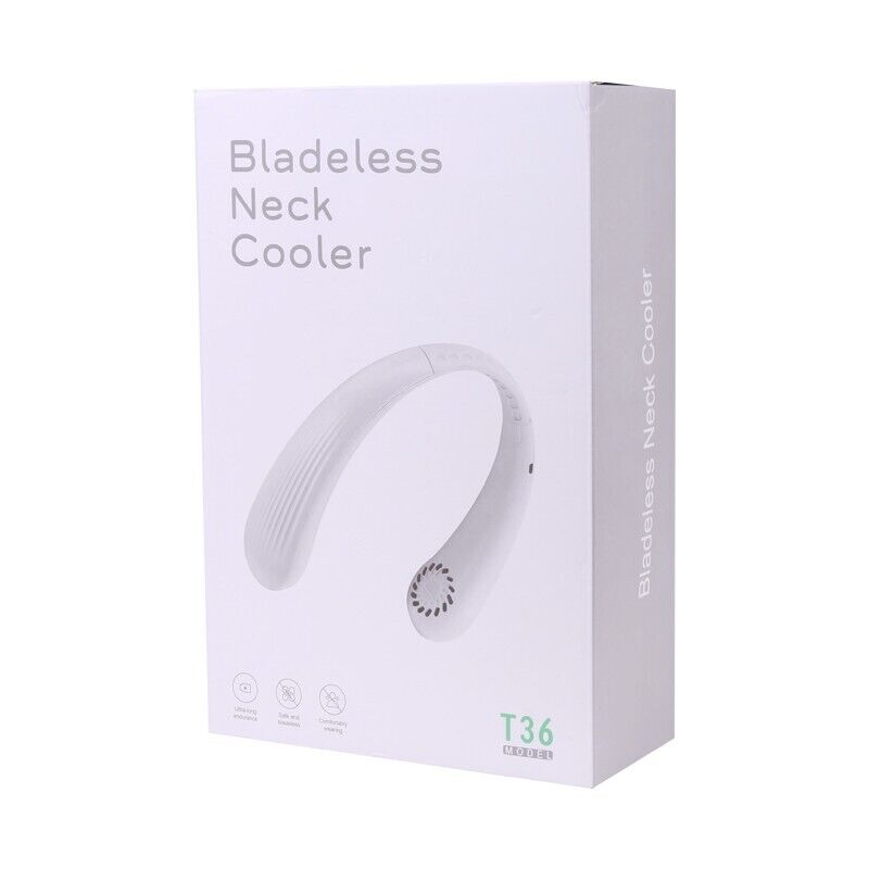 Portable Hanging Neck Fan Bladeless Hands Free Fan with 3 Speeds Rechargeable