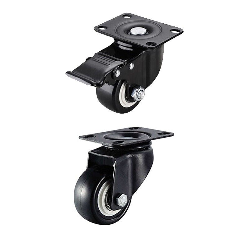 4 X Heavy Duty Swivel Castor Wheels Trolley 50mm Furniture Casters PU 200kg