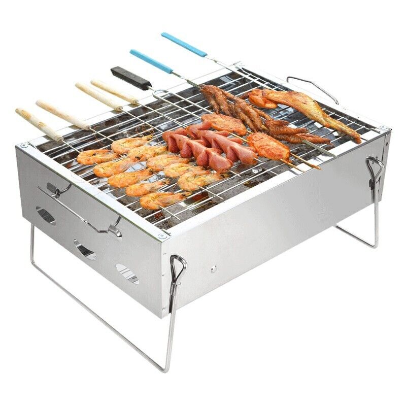 Folding BBQ Charcoal Barbecue Grill Garden Picnic Outdoor Stainless Steel Stove