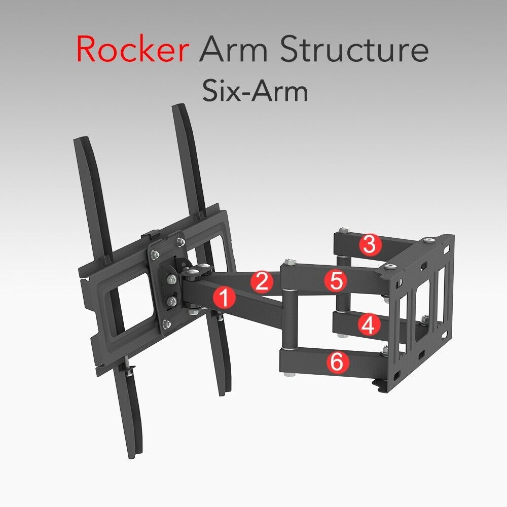 TV Stand Bracket Large Wall Mounted Adjustable 26-55 inch TV LEADZM 2023