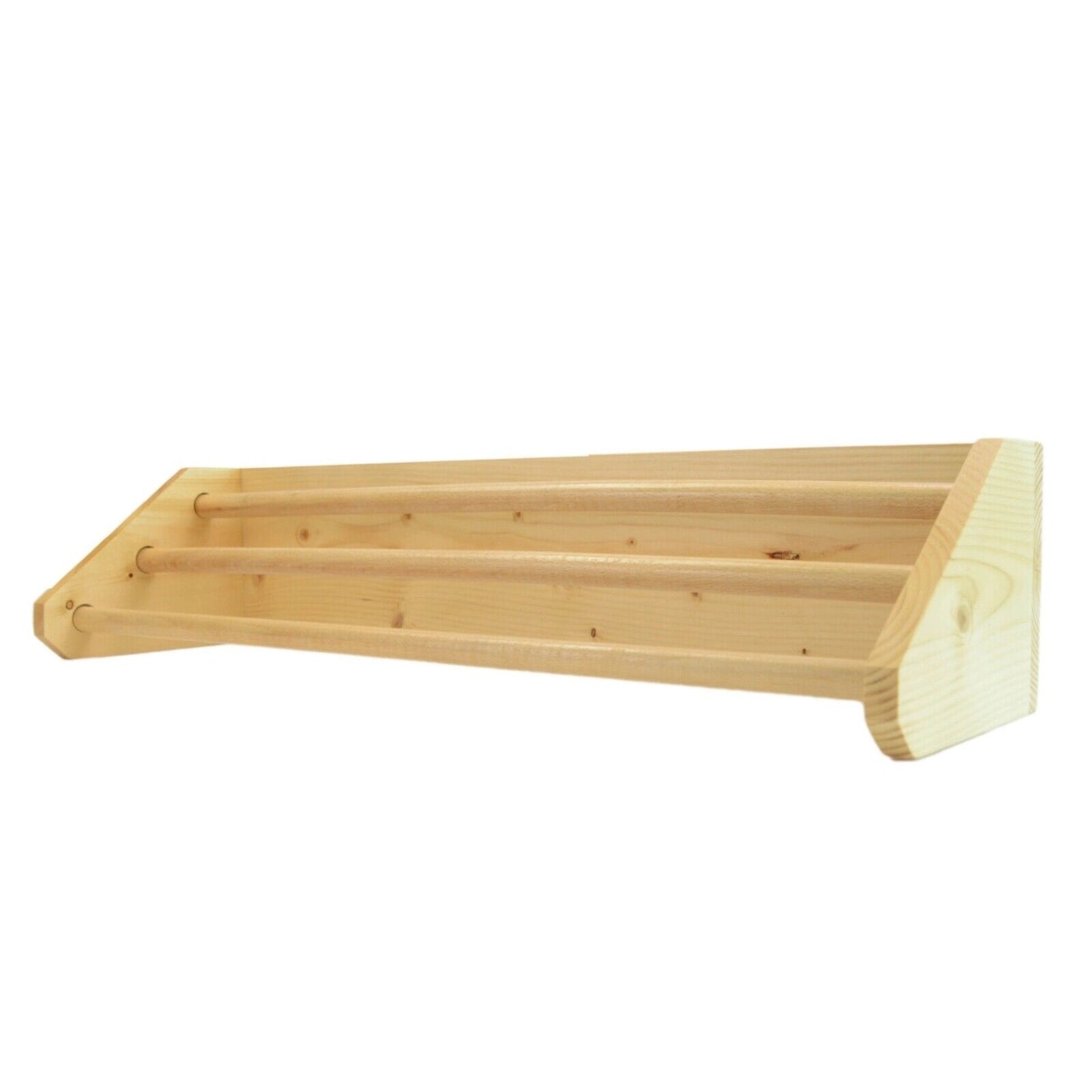 Large 3 Tier Bathroom Towel Rail, Bathroom Wooden Towel Rack Handmade Storage