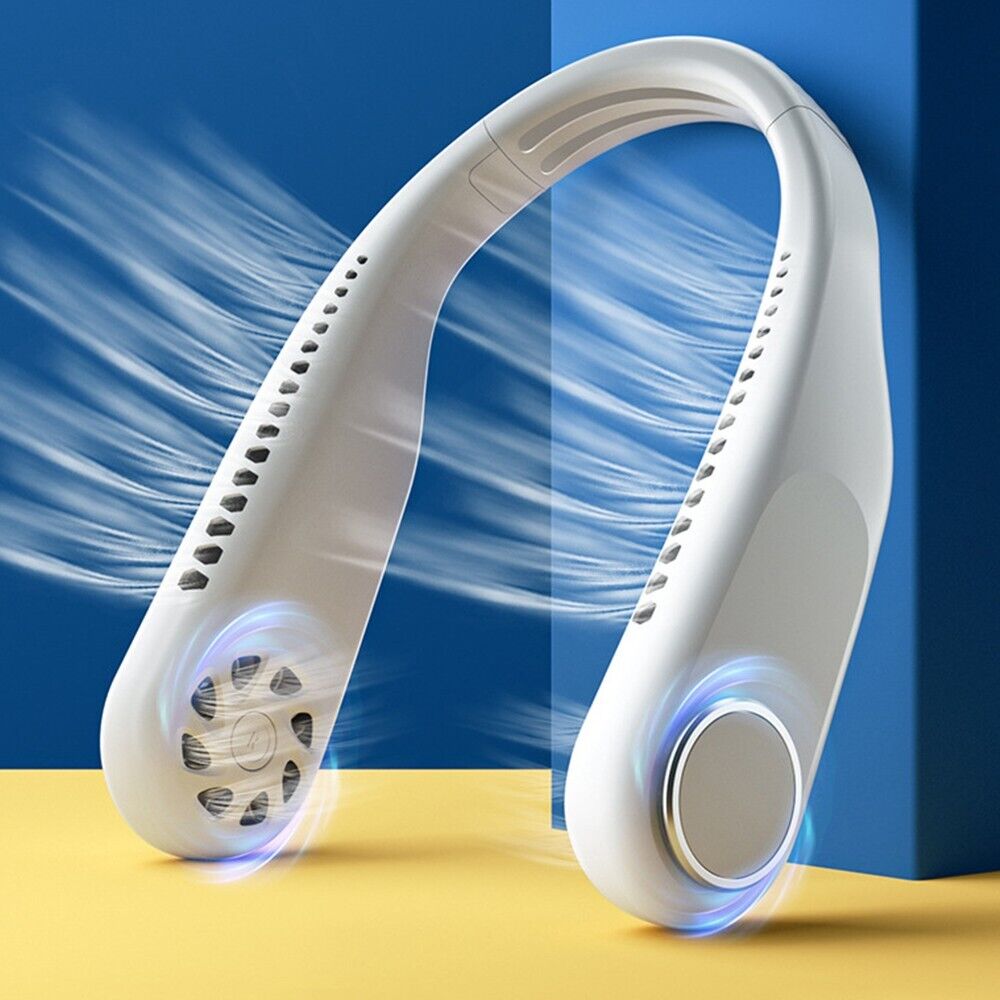Bladeless Neck Fan Neck Air Conditioner Cooling Wearable Fan for Outdoor, Campin