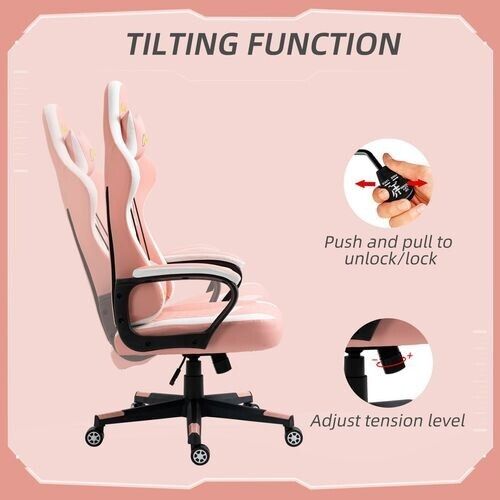 Gaming Chair Recliner Swivel Office Ergonomic Lumber PC Computer Desk Chairs