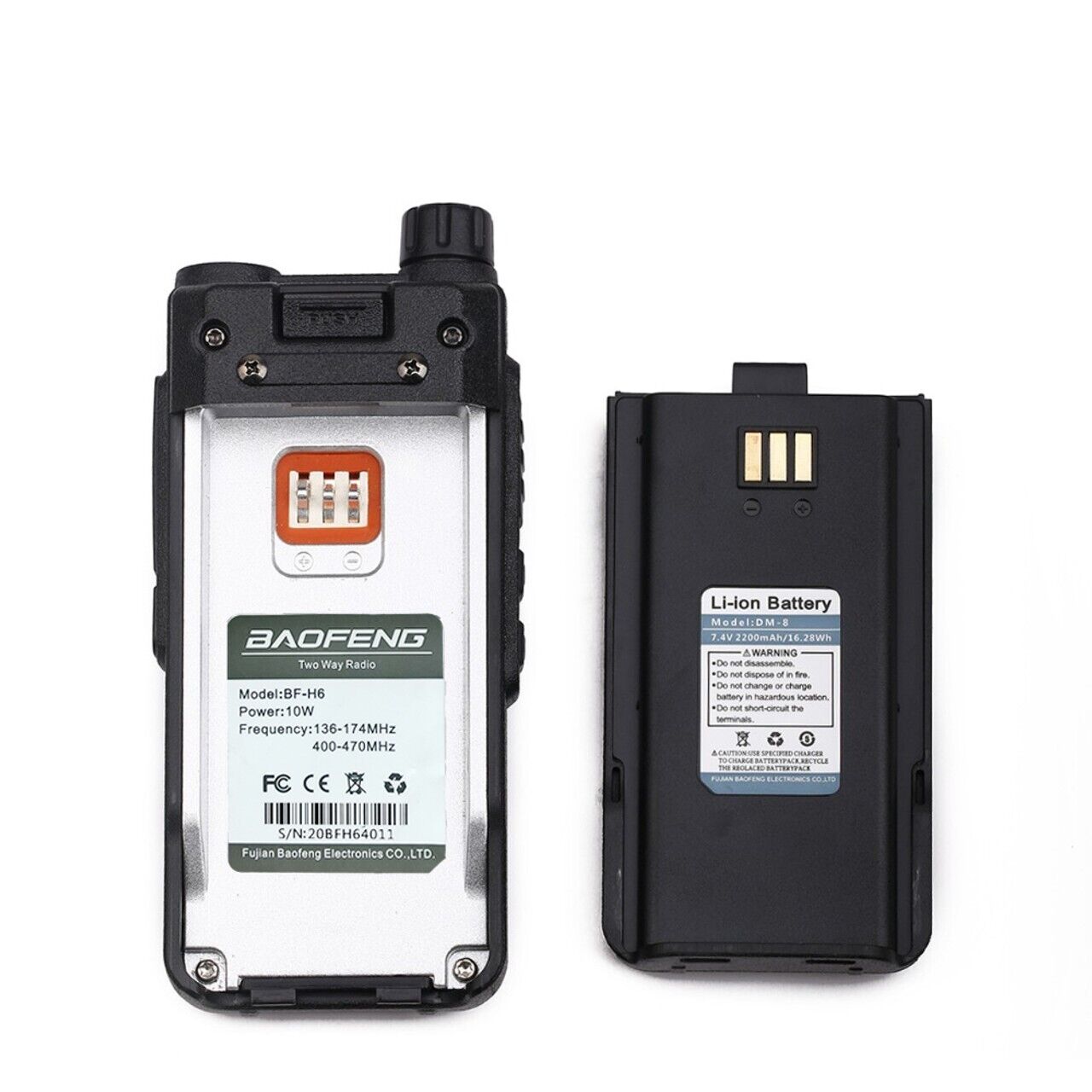 Baofeng BF-H6 10W High Power Walkie Talkie UHF/VHF Long Range Radio + Earpiece