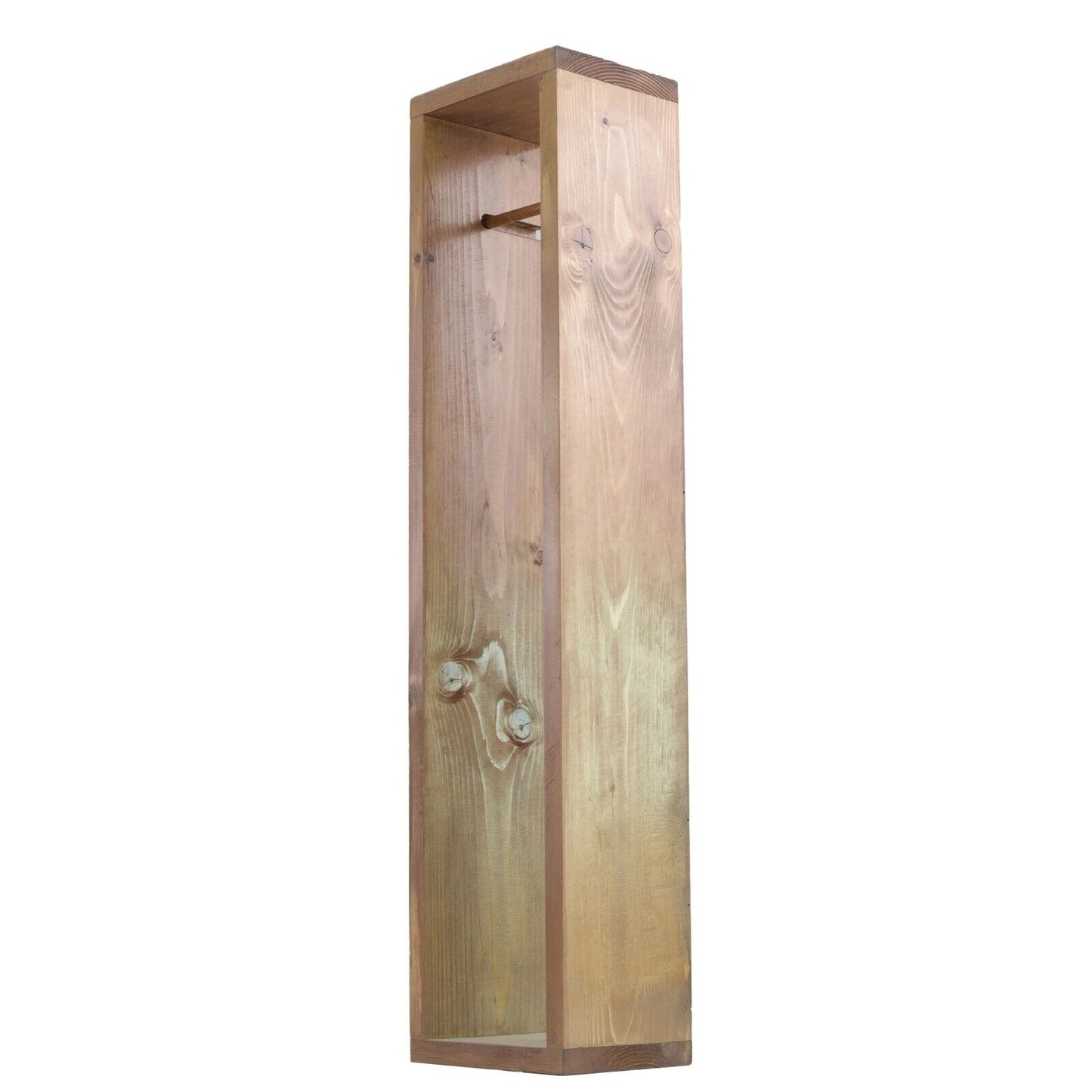 Wooden Handmade Free Standing Toilet Paper Roll Tower Bathroom Storage