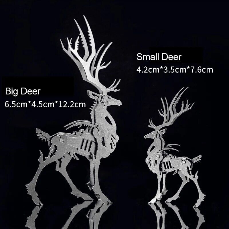 3D Metal Model Kits Deer 3D Puzzle Adult Punk Steampunk Mechanical Building Kit