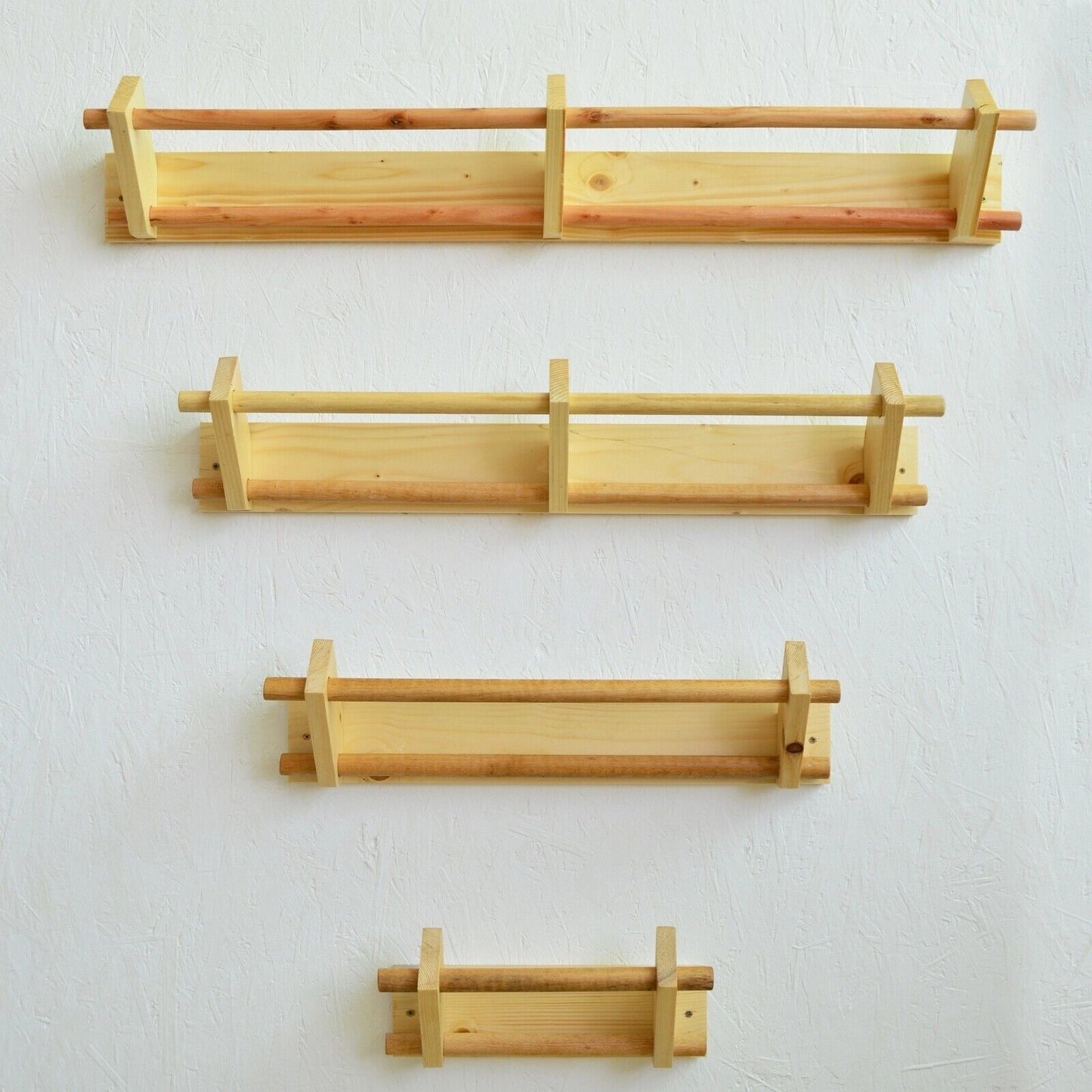 Large Wooden Towel Rail Wall mounted Shoe Rack Bathroom Multipurpose Holder