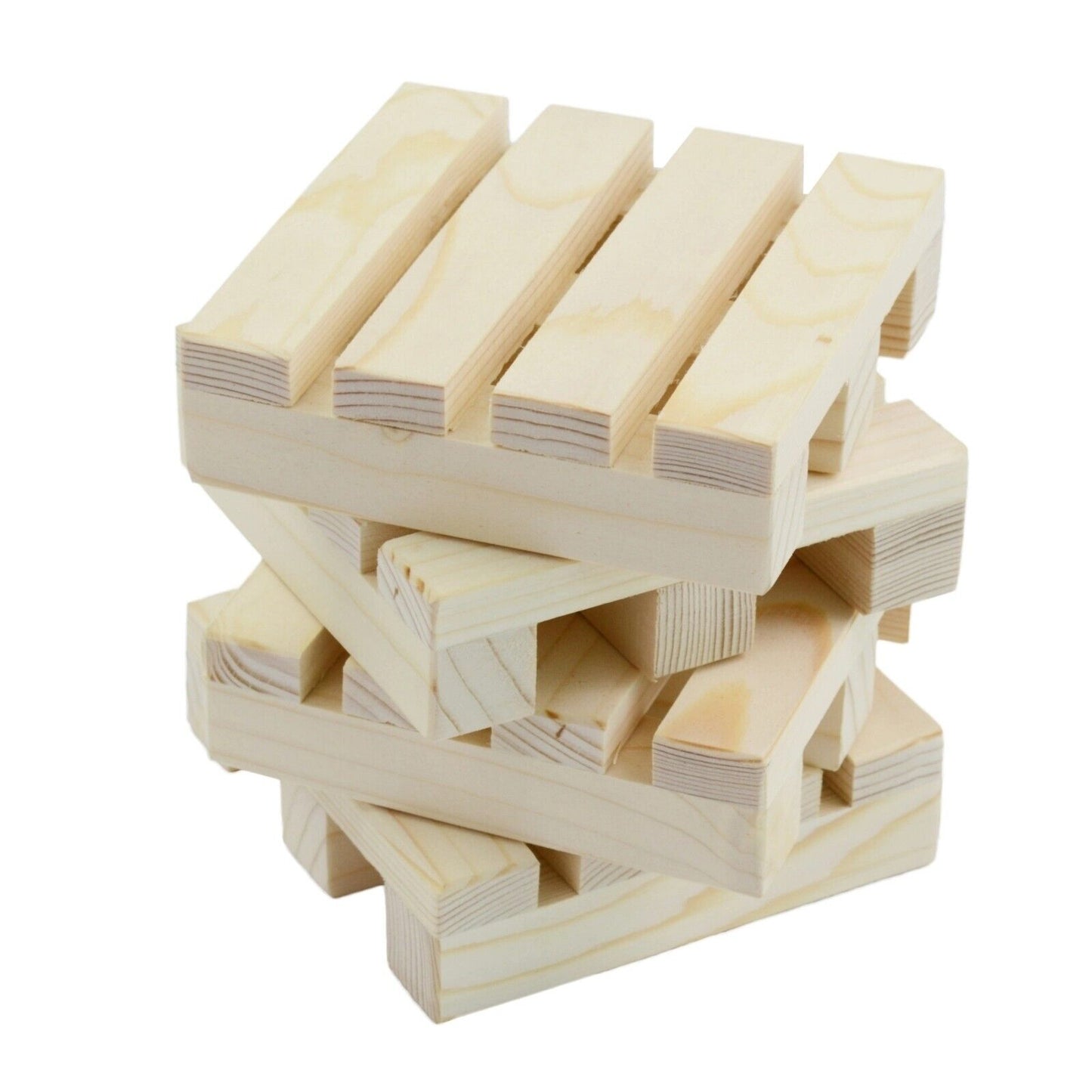 Set of 4 Handmade Novelty Gift Mens Present Miniature Pallet Coasters Cup Stand