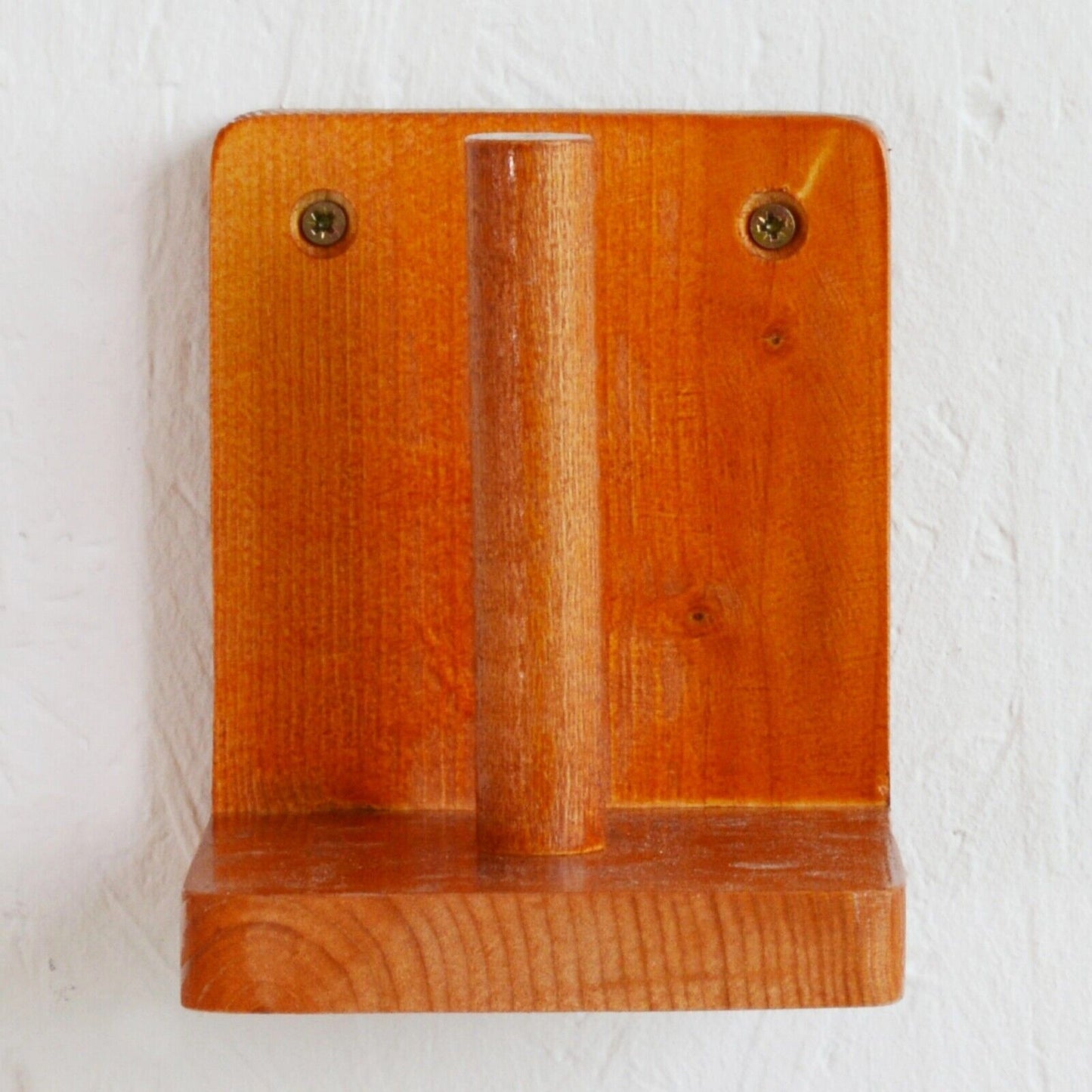 Wooden Toilet Loo Roll Holder Tissue Storage Wall Mounted Unique Accessory