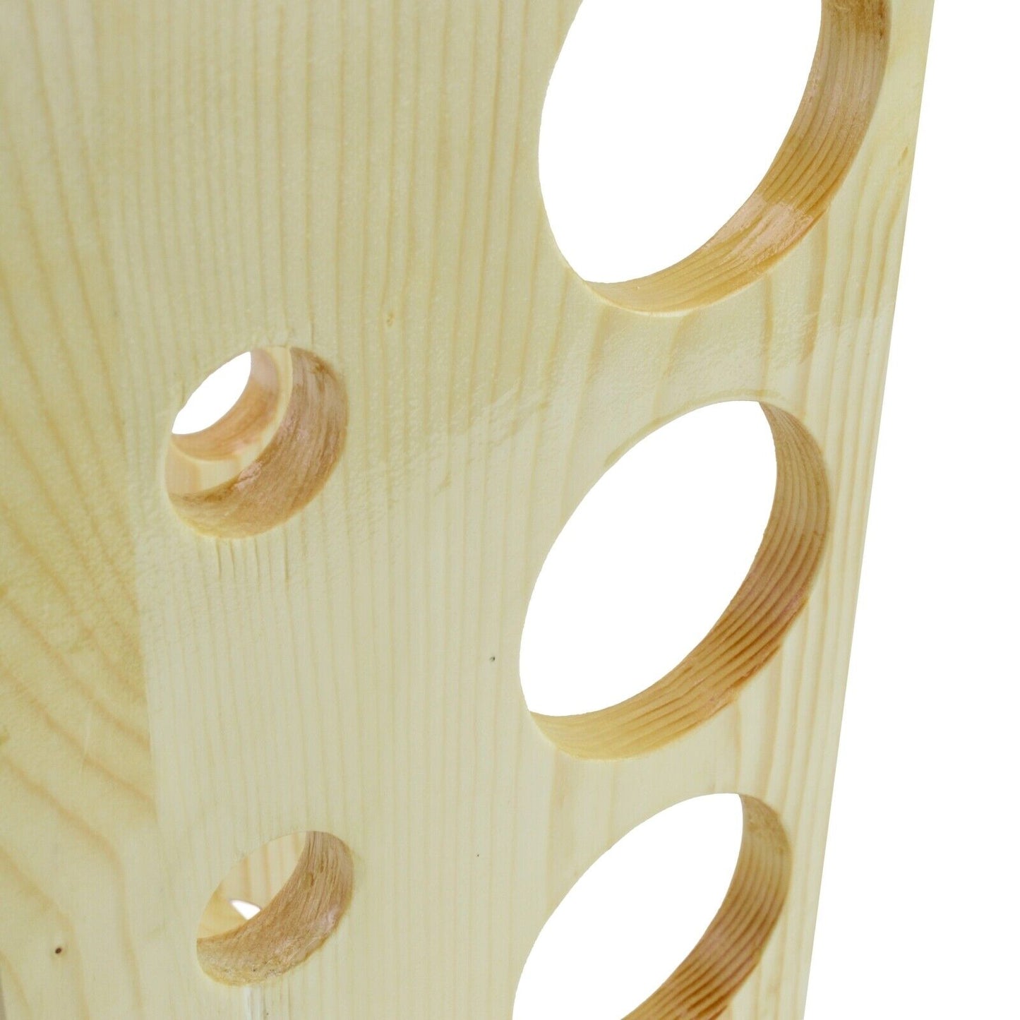 Unique Tilted Freestanding Upcycled Wooden Wine Rack Handmade Natural Wood