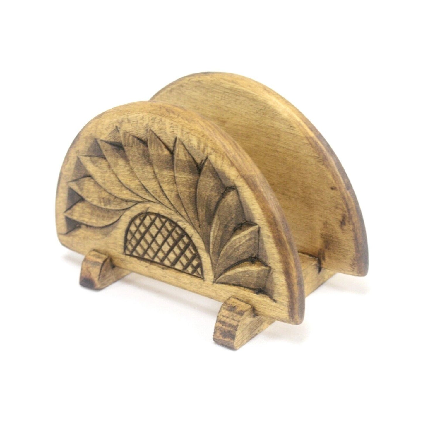 Napkin Holder Hand Carved Unique Decorative Freestanding Home Tissue Dispenser