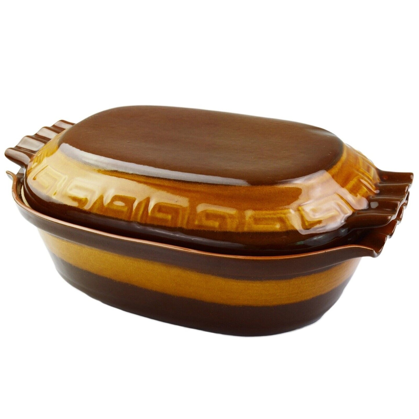 Clay Cooking Pot Handmade Memento Chicken Open Fire Gas Top 5 Litre With Lid