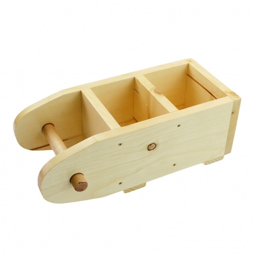 Wooden Toilet Paper Roll Holder Bathroom Storage Shelf Natural Wood Wall Mounted