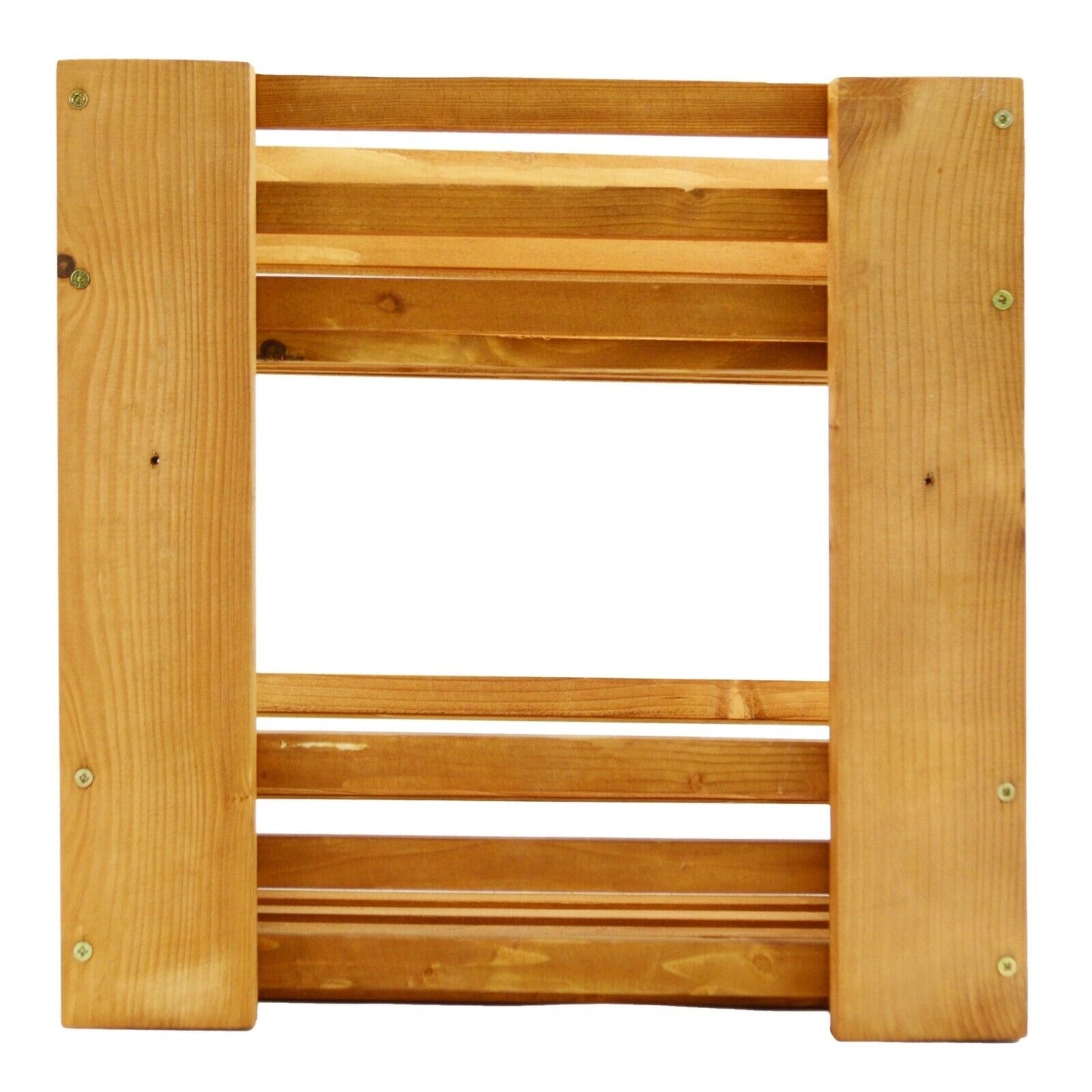 2 Tier Fruit Basket Handmade Natural Wood Holder Rack Vegetable Storage Stand