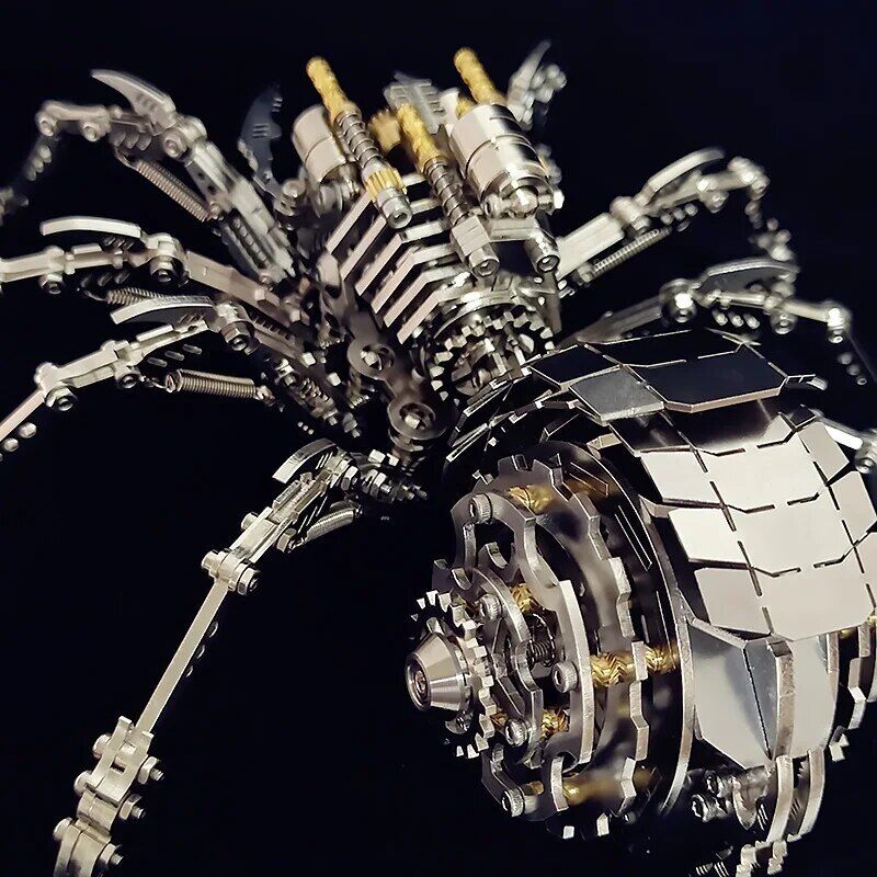 3D Metal Model Kits Spider Light Up Adult Punk Steampunk Mechanical Building Kit
