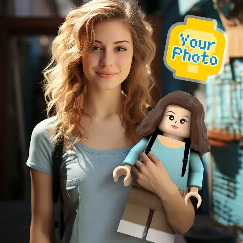 Personalized 3D Print Custom Giant Minifigs Photo Giant Minifigs Turn Your Photo