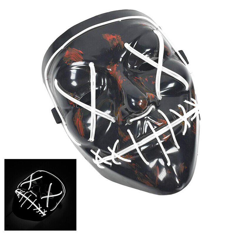 Light Up Purge Horror Full Mask Led Mask Halloween Fancy Dress Scary Costume