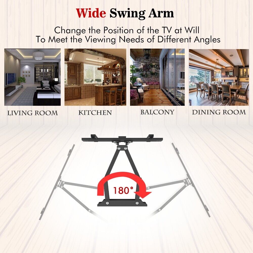 TV Stand Bracket Large Wall Mounted Adjustable 26-55 inch TV LEADZM 2023