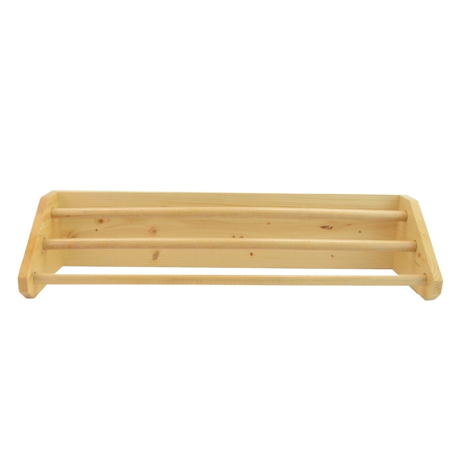 Large 3 Tier Bathroom Towel Rail, Bathroom Wooden Towel Rack Handmade Storage