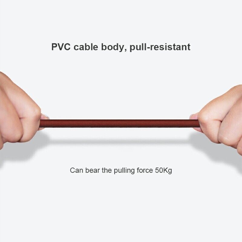 Audio AUX Cable Braided 35mm Jack Wire Stereo for iPhone iPod Headphone CAR UK