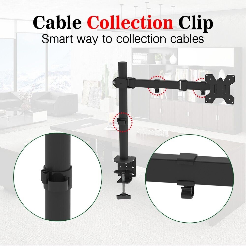 TV Stand Bracket DeskTop Monitor Table Moveable Rotatable For 13-27 inch TV