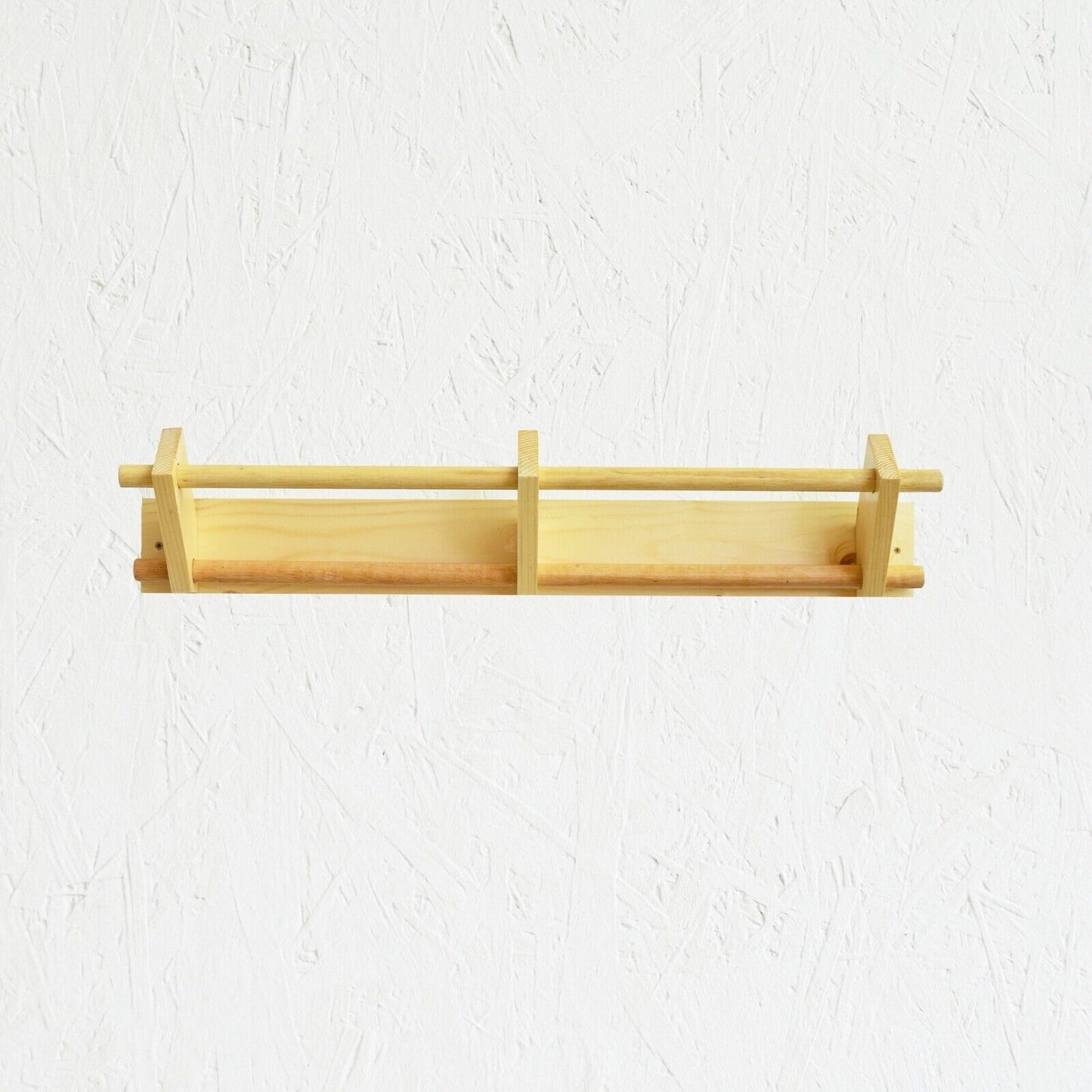 Large Wooden Towel Rail Wall mounted Shoe Rack Bathroom Multipurpose Holder