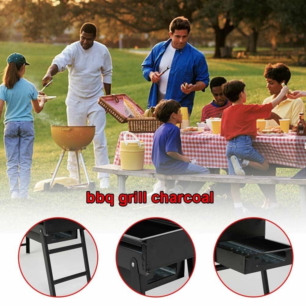 Large BBQ Grill Portable Folding Charcoal Barbecue Garden Picnic Steel Stove UK