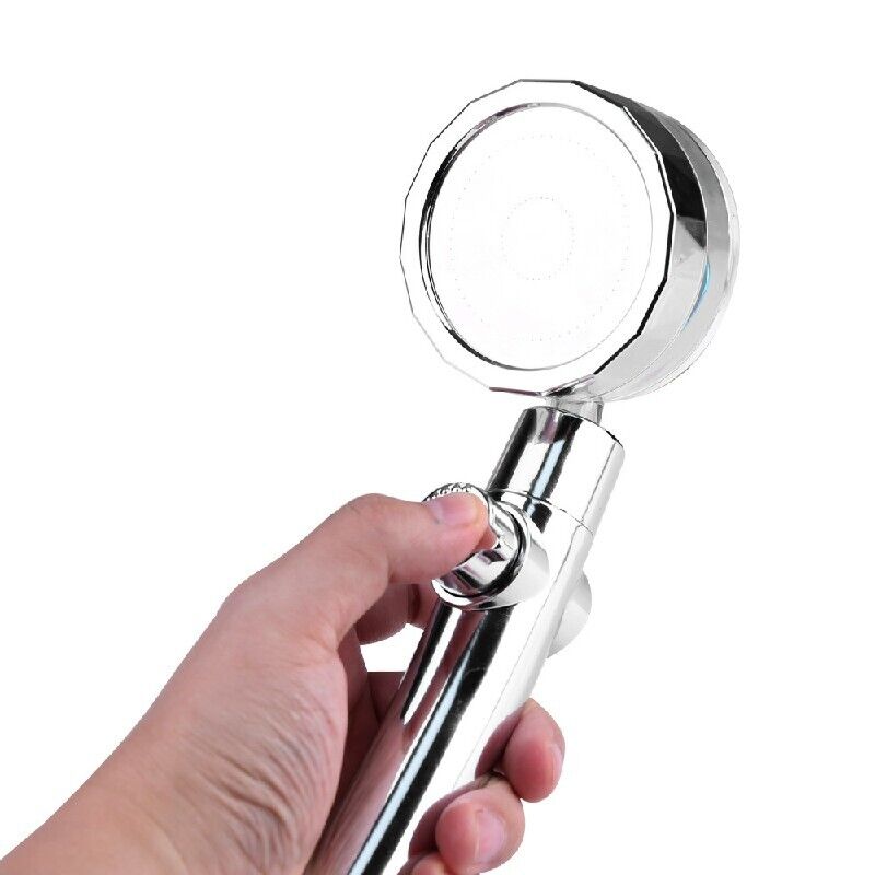 Shower Head Water Saving Flow 360° Rotating with Small Fan High Pressure Spray