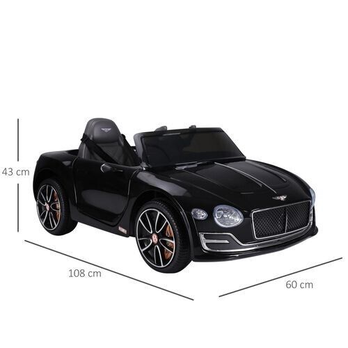 Kids Electric Car Bentley LED Lights Music Parental Remote Controls Sports Car