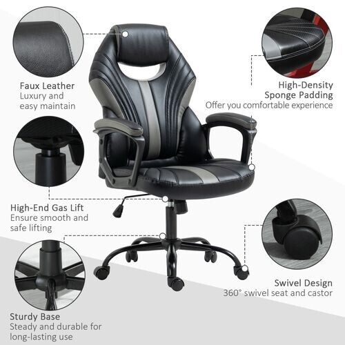 Gaming Chair Recliner Swivel Office Ergonomic Adjustable PC Computer Desk Chairs
